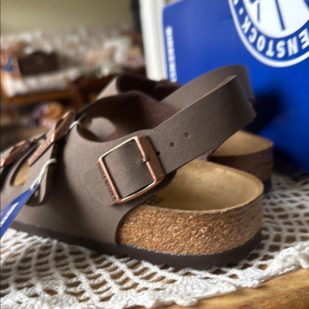 Birkenstock Milano Narrow Fit Brown Sandals - Picture 5 of 7